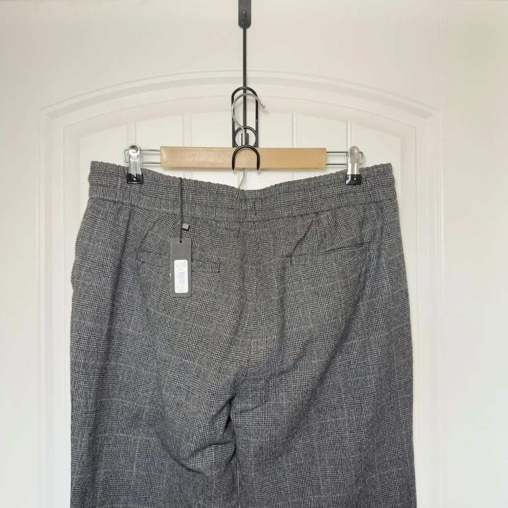 Natori Men XL Charcoal‎ Dogen Glen Plaid Casual Lounge Pants Quiet Luxury Nordic